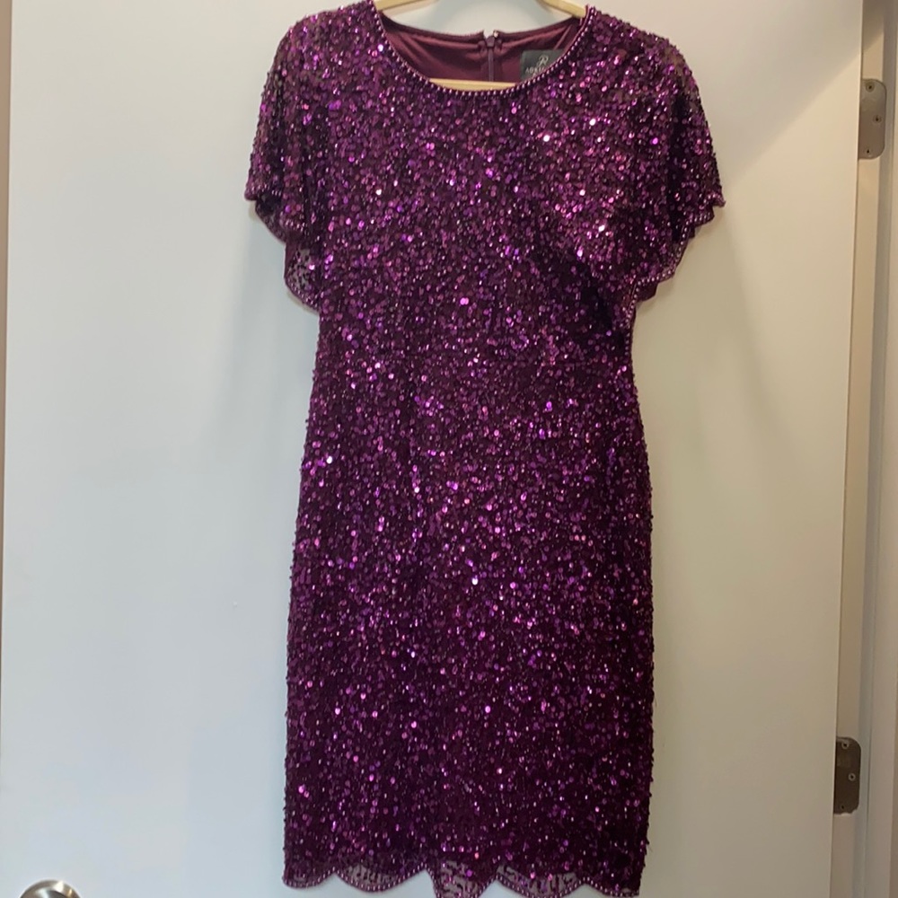 Adriana Papell beaded cocktail dress